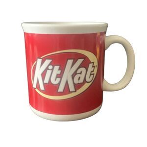 Pre Owned Kit Kat Red White Coffee Mug The Perfect Addition to Your Morning Rout